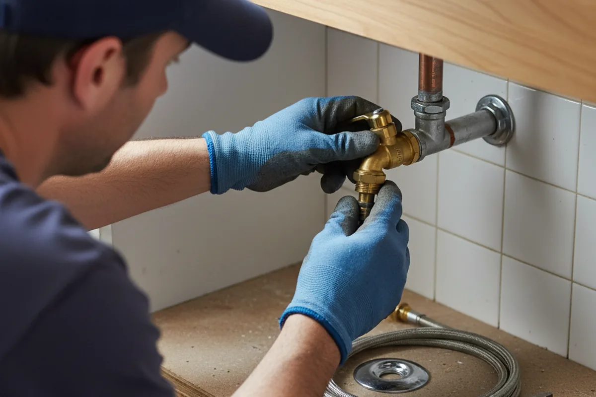 Shutoff valve and fitting work during Emergency Plumbing in Hurlburt Field